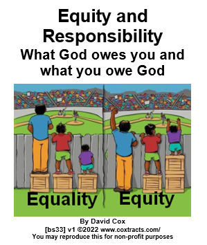 bs33 Equity and Responsibility Explains how God deals differently with different people, and not the same with everyone.