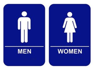 Bathroom Sign Men and Women