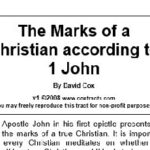 ch29 The Marks of a Christian (Study of 1 John) is a study of what are the marks of a Christian throughout the book of 1st John.